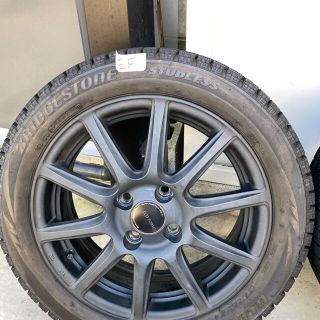 ブリヂストン(BRIDGESTONE)のブリヂストン ホイール15×5.5J Inset+45 スタッドレスタイヤ 4本(ホイール)