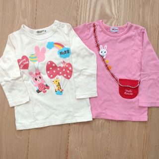 ホットビスケッツ(HOT BISCUITS)のおまとめ専用　ミキハウス＆ホットビスケッツ　カットソー　90cm　２枚セット(Tシャツ/カットソー)