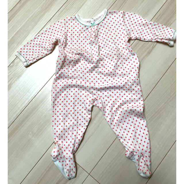 PETIT BATEAU(プチバトー)のプチバトー　ロンパース足つき　74センチ キッズ/ベビー/マタニティのベビー服(~85cm)(ロンパース)の商品写真