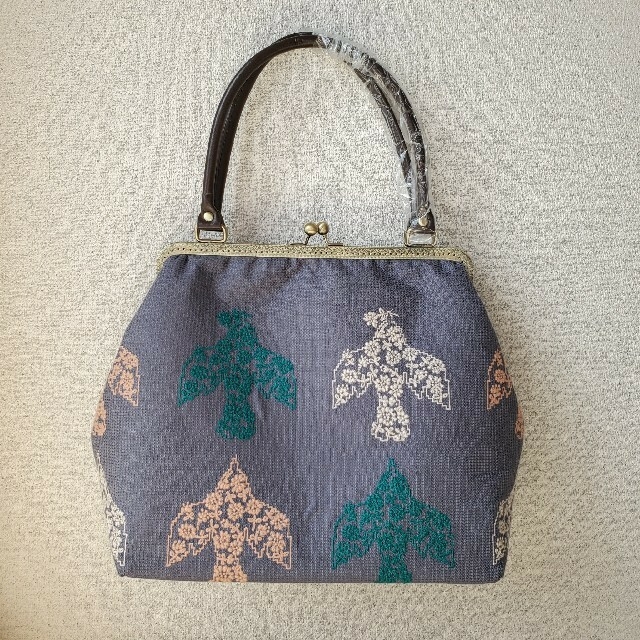 sale★ミナペルホネンハンドメイド　オデッセイ×タンバリン　大きながま口バッグ