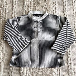 コムサイズム(COMME CA ISM)の美品⭐︎コムサイズム　90㎝　ストライプシャツ(ブラウス)