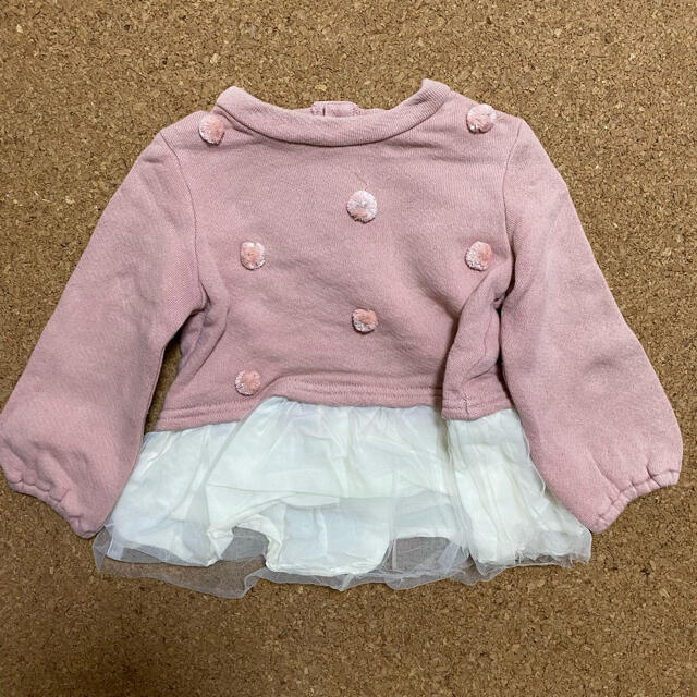 キムラタン(キムラタン)のキッズベビーピンクトレーナー キッズ/ベビー/マタニティのキッズ服女の子用(90cm~)(Tシャツ/カットソー)の商品写真