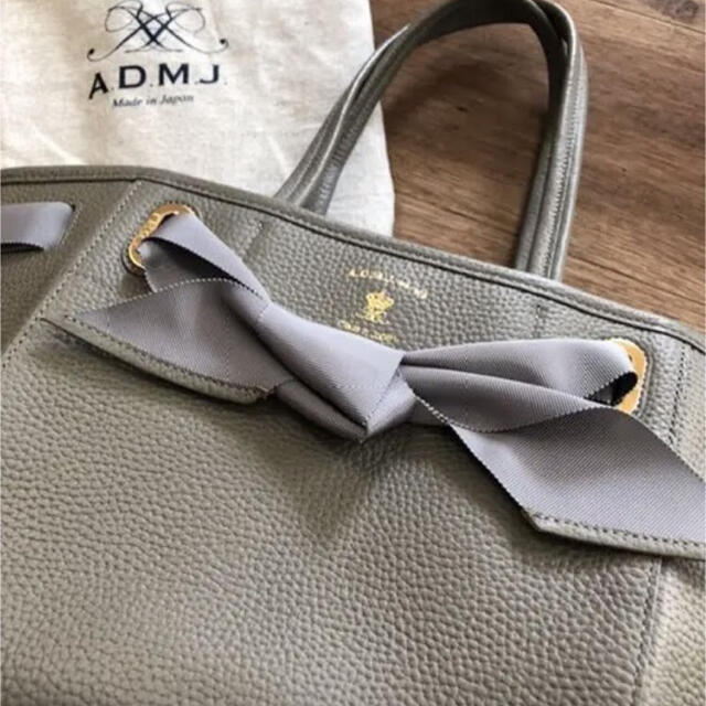 ADMJ コンクルージョン トートバッグ ベージュ ピンク ショルダー