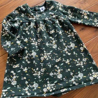 プチバトー(PETIT BATEAU)の【超美品】プチバトー　スウェット　ワンピース　24m/86cm(ワンピース)