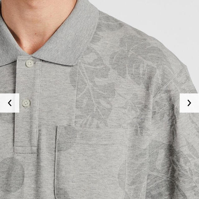 ードガーメンツ  カノコプリント　ポロシャツ　3XL グレー メンズのトップス(ポロシャツ)の商品写真