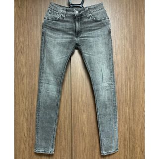 ヌーディジーンズ(Nudie Jeans)のヌーディージーンズメンズスキニーリンW29L32グレーカラー(デニム/ジーンズ)