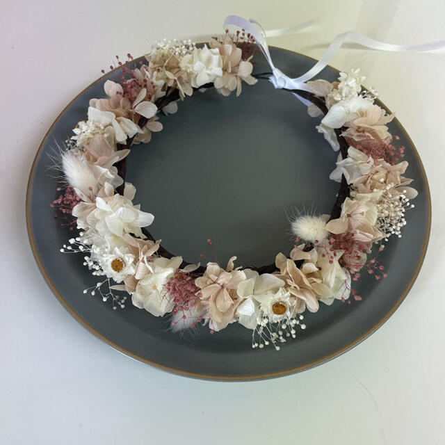 ベビー キッズ 花冠 はなかんむり〈ピンク小花〉 花冠 ベビー 花かんむり キッズ rose pink silver