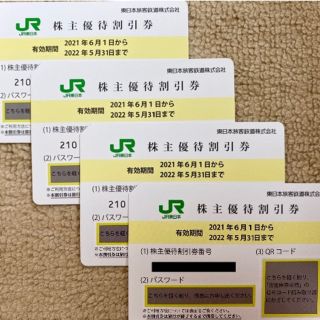 ジェイアール(JR)のJR東日本 東日本旅客鉄道 株主優待券 4枚⑥(その他)