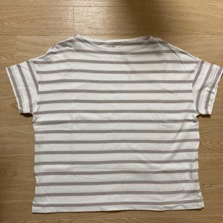 ムジルシリョウヒン(MUJI (無印良品))の無印良品　ボーダー　半袖（M〜L）(Tシャツ(半袖/袖なし))