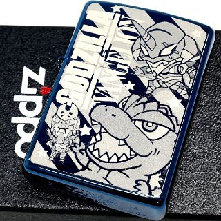 ジッポー(ZIPPO)の『送料無料』新品◇ZIPPO◇エヴァンゲリオン＆ゴジラ◇ブルーチタン◇限定ジッポ(タバコグッズ)