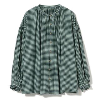 ビームスボーイ(BEAMS BOY)のビームスボーイ ✳︎ 今季未使用 21FW チェックギャザースモック(シャツ/ブラウス(半袖/袖なし))