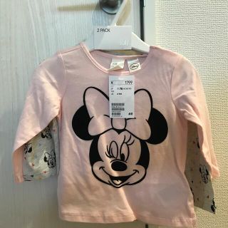 エイチアンドエム(H&M)のタグ付き新品、未使用　H &M ミニーマウス長袖Tシャツ　2枚セット(Ｔシャツ)