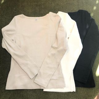 ユニクロ(UNIQLO)のユニクロ リブカットソー 3枚セット(カットソー(長袖/七分))