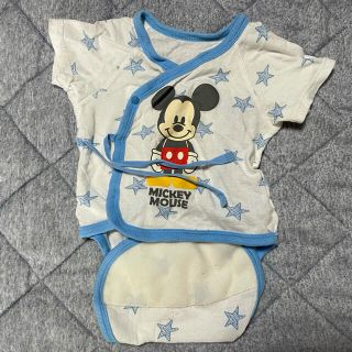 ディズニー(Disney)の◎ ミッキー　夏用ロンパース　新生児(ロンパース)