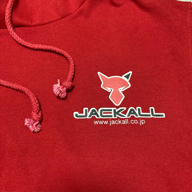 JACKALL(ジャッカル)のレア JACKALL ジャッカル 初期 パーカー フーディー レッド 赤 釣り メンズのトップス(パーカー)の商品写真