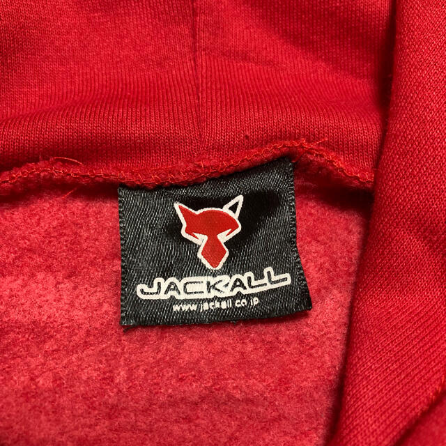 JACKALL(ジャッカル)のレア JACKALL ジャッカル 初期 パーカー フーディー レッド 赤 釣り メンズのトップス(パーカー)の商品写真