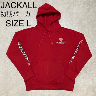 ジャッカル(JACKALL)のレア JACKALL ジャッカル 初期 パーカー フーディー レッド 赤 釣り(パーカー)