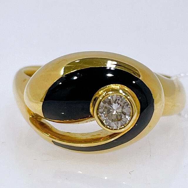 K18 オニキス ダイヤモンド リング リング(指輪)