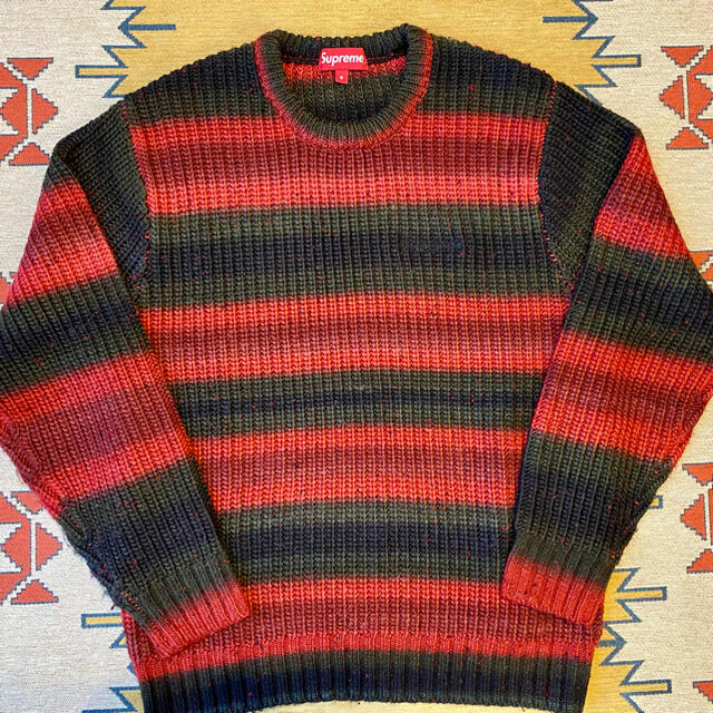 Supreme Ombre Stripe Sweater “Red” S