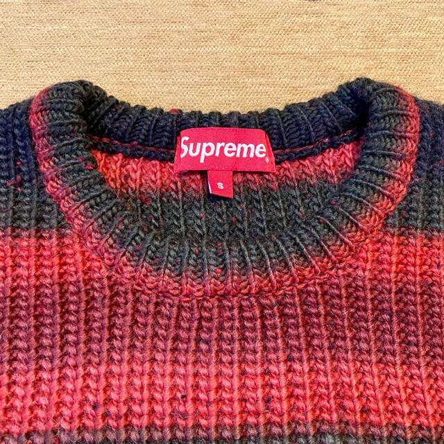 Supreme Ombre Stripe Sweater “Red” S トップス Supreme Ombre Stripe Sweater “Red” S トップス