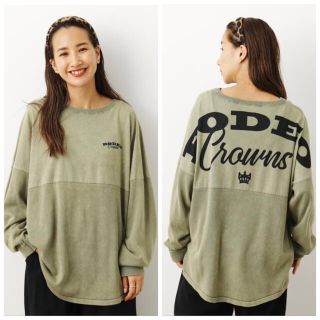 ロデオクラウンズワイドボウル(RODEO CROWNS WIDE BOWL)の今期新作【RODEO CROWNS 】新品★ ニットトップス ★F(Tシャツ(長袖/七分))