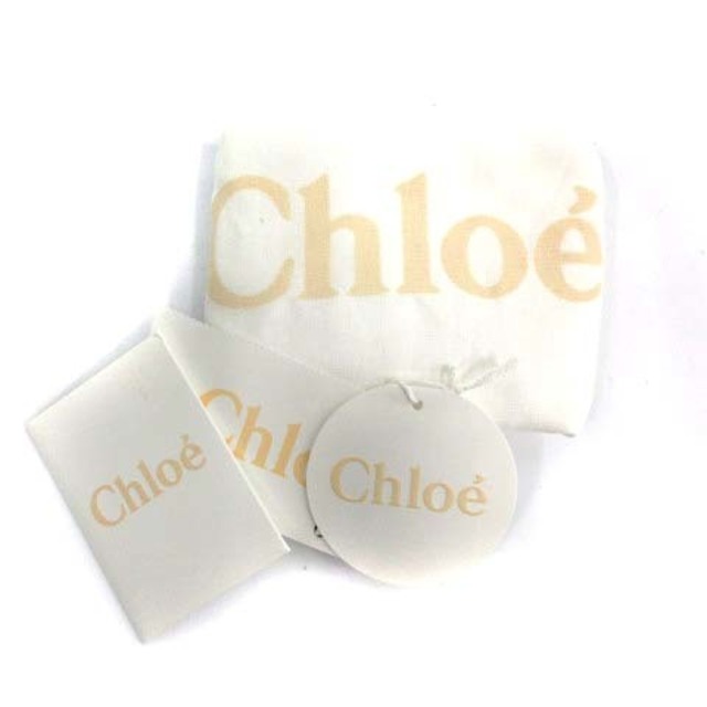 豪華で新しい Chloe - クロエ シャイニーカーフスキン トートバッグ オフホワイト 紺 トートバッグ 9