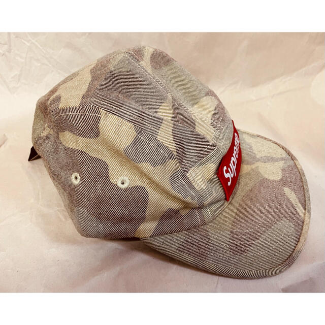 Supreme Washed Out Camo Camp boxロゴ キャップ