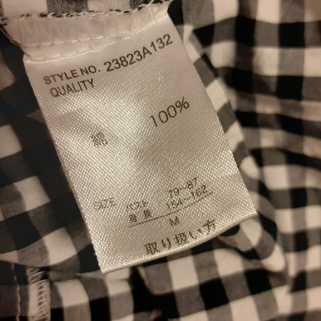 anap mimpi(アナップミンピ)のシャツ　ギンガムチェック　黒×白　M　ANAP レディースのトップス(シャツ/ブラウス(長袖/七分))の商品写真
