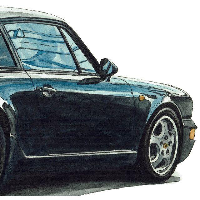 GC-539 930turbo/911限定版画 直筆サイン額装●作家 平右ヱ門