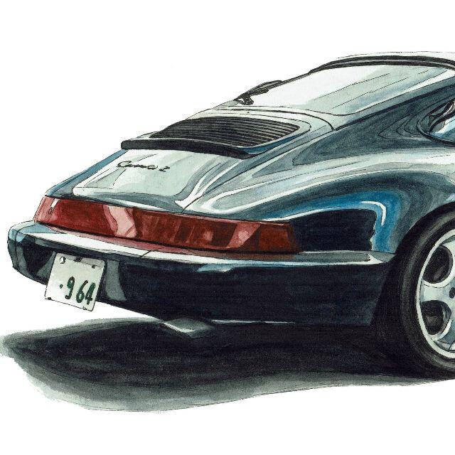 GC-1822ポルシェ911限定版画サイン額装作家平右ヱ門 7