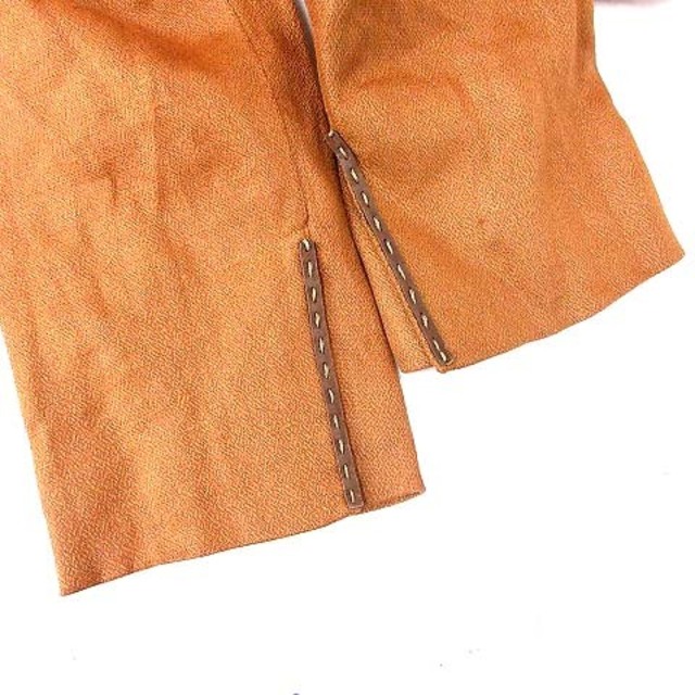 FENDI(フェンディ)のフェンディ FENDI テーラードジャケット 麻 リネン 背抜き 44 M 茶 レディースのジャケット/アウター(その他)の商品写真