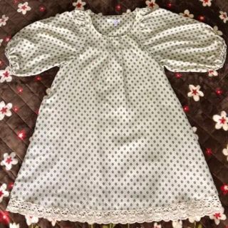 ショコラフィネローブ(chocol raffine robe)の♡robe Ａライン❤︎バルーン袖❤︎裾レースワンピース(ひざ丈ワンピース)