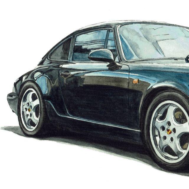 GC-1830ポルシェ911限定版画サイン額装作家平右ヱ門 6