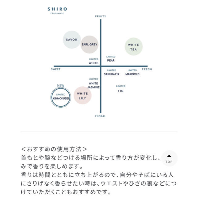 Shiro キンモクセイ　オードパルファン