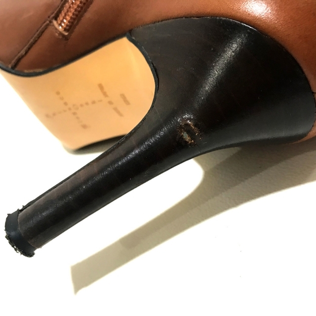 アキラオオサキ　エレガンス Akira Osaki Elegance シューズ ブーツ レザー ブラウン レディースの靴/シューズ(ブーツ)の商品写真