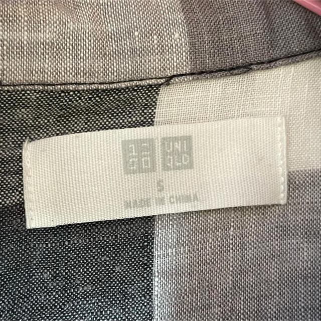 UNIQLO(ユニクロ)のユニクロ　リネンチェックシャツ　Ｓ レディースのトップス(シャツ/ブラウス(長袖/七分))の商品写真