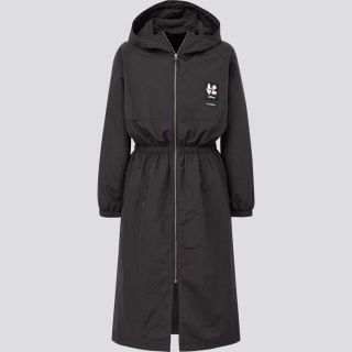 ユニクロ(UNIQLO)のUT/AMBUSH ミニーアンブッシュ　メッシュロングコート　黒 XL(ロングコート)