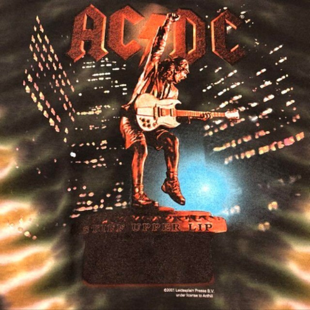 激レア US製  Ac/dc タイダイ バンドtシャツ オーバーサイズ バンT メンズのトップス(Tシャツ/カットソー(半袖/袖なし))の商品写真