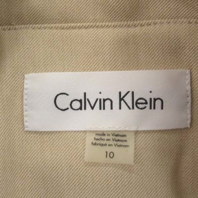 Calvin Klein(カルバンクライン)のカルバンクライン 1B ノーカラー ジャケット 金ボタン ベージュ 10 L位 レディースのジャケット/アウター(ノーカラージャケット)の商品写真