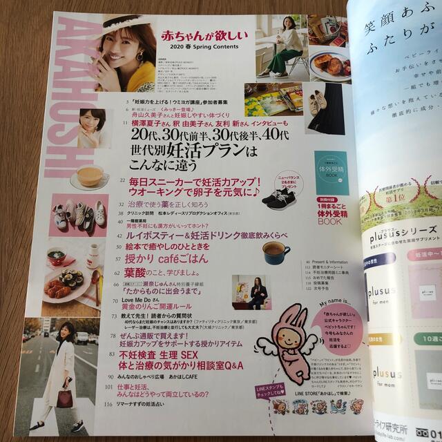 赤ちゃんが欲しい ２０２０　春 エンタメ/ホビーの雑誌(結婚/出産/子育て)の商品写真