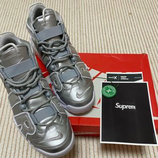 ナイキ(NIKE)のNIKE AIR MORE UPTEMPO アップテンポ　メタリックシルバー(スニーカー)