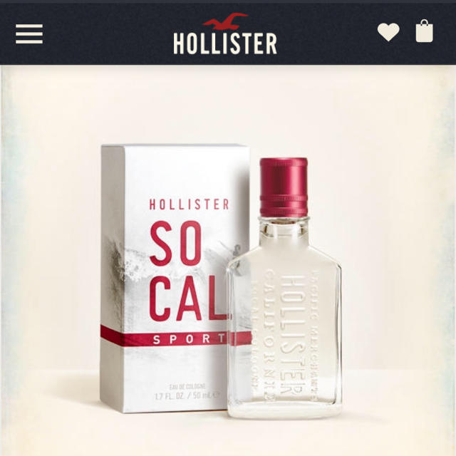 Hollister(ホリスター)の6/30まで値下げ新品未使用 50mlボトル ホリスター SOCAL SPORT コスメ/美容の香水(香水(男性用))の商品写真