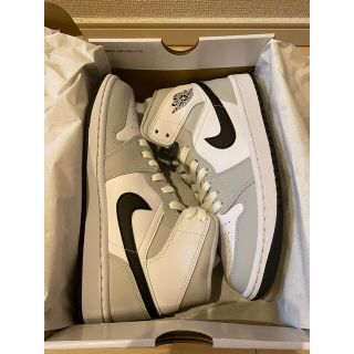 ナイキ(NIKE)のNIKE WMNS AIR JORDAN 1 MID GREY FOG 24cm(スニーカー)