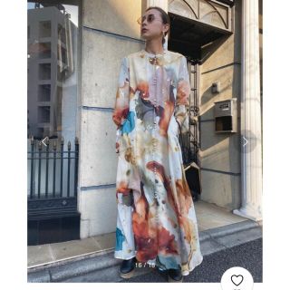 アメリヴィンテージ(Ameri VINTAGE)のUNDRESSED AMELIA INK ART DRESS(ロングワンピース/マキシワンピース)