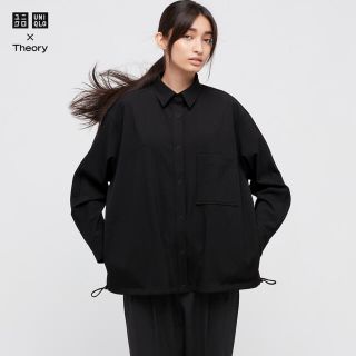 ユニクロ(UNIQLO)のユニクロ×theory ストレッチシャツジャケット L(トレーナー/スウェット)