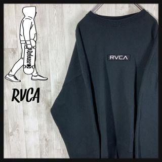 ルーカ(RVCA)の【ボックスロゴ】ルーカ 刺繍ロゴ 定番 人気デザイン 黒 ゆるだぼ スウェット(スウェット)