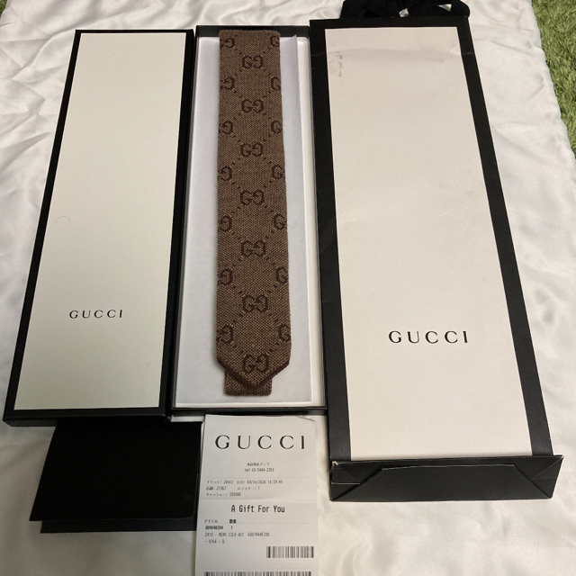 Gucci(グッチ)のGUCCI グッチ ニットタイ GG柄 確実正規品 ミケーレ メンズのファッション小物(ネクタイ)の商品写真