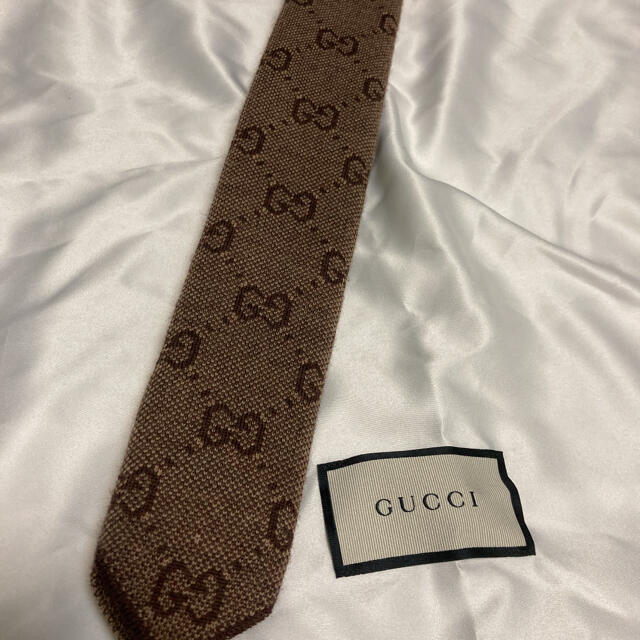 Gucci(グッチ)のGUCCI グッチ ニットタイ GG柄 確実正規品 ミケーレ メンズのファッション小物(ネクタイ)の商品写真