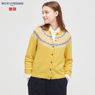 ユニクロ(UNIQLO)のユニクロ　イネス　ジャガードカーディガン(カーディガン)