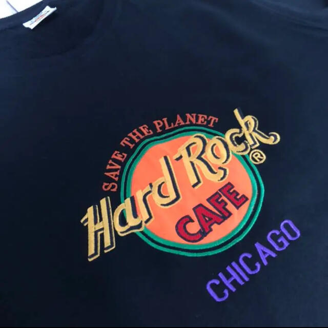 希少 ☆ ハードロックカフェ ビックロゴ刺繍 CHICAGO USA製スウェット メンズのトップス(スウェット)の商品写真